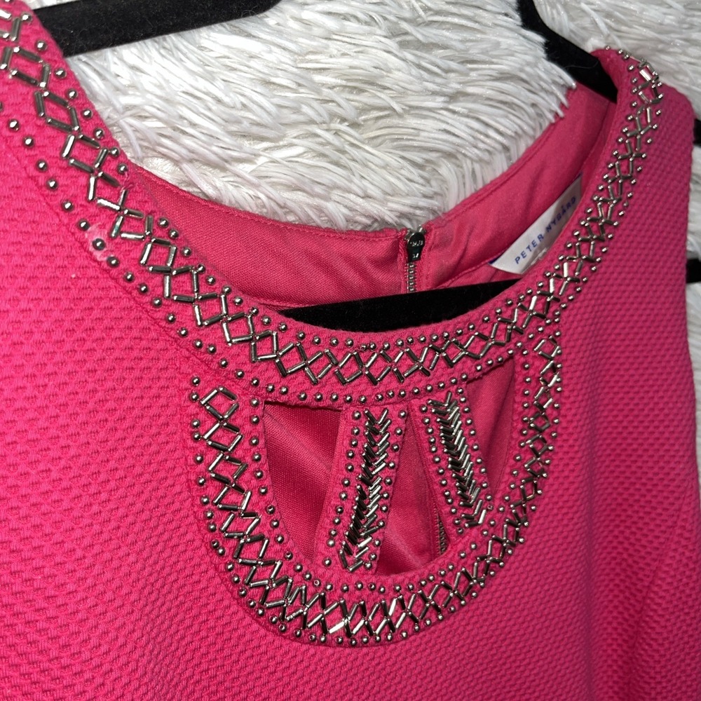 Peter Nygard Pink‎ Embellished Women's Dress Size 12 Casual Career - Picture 5 of 12